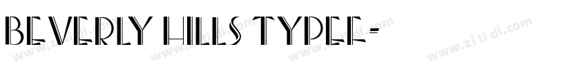 Beverly Hills Typef字体转换